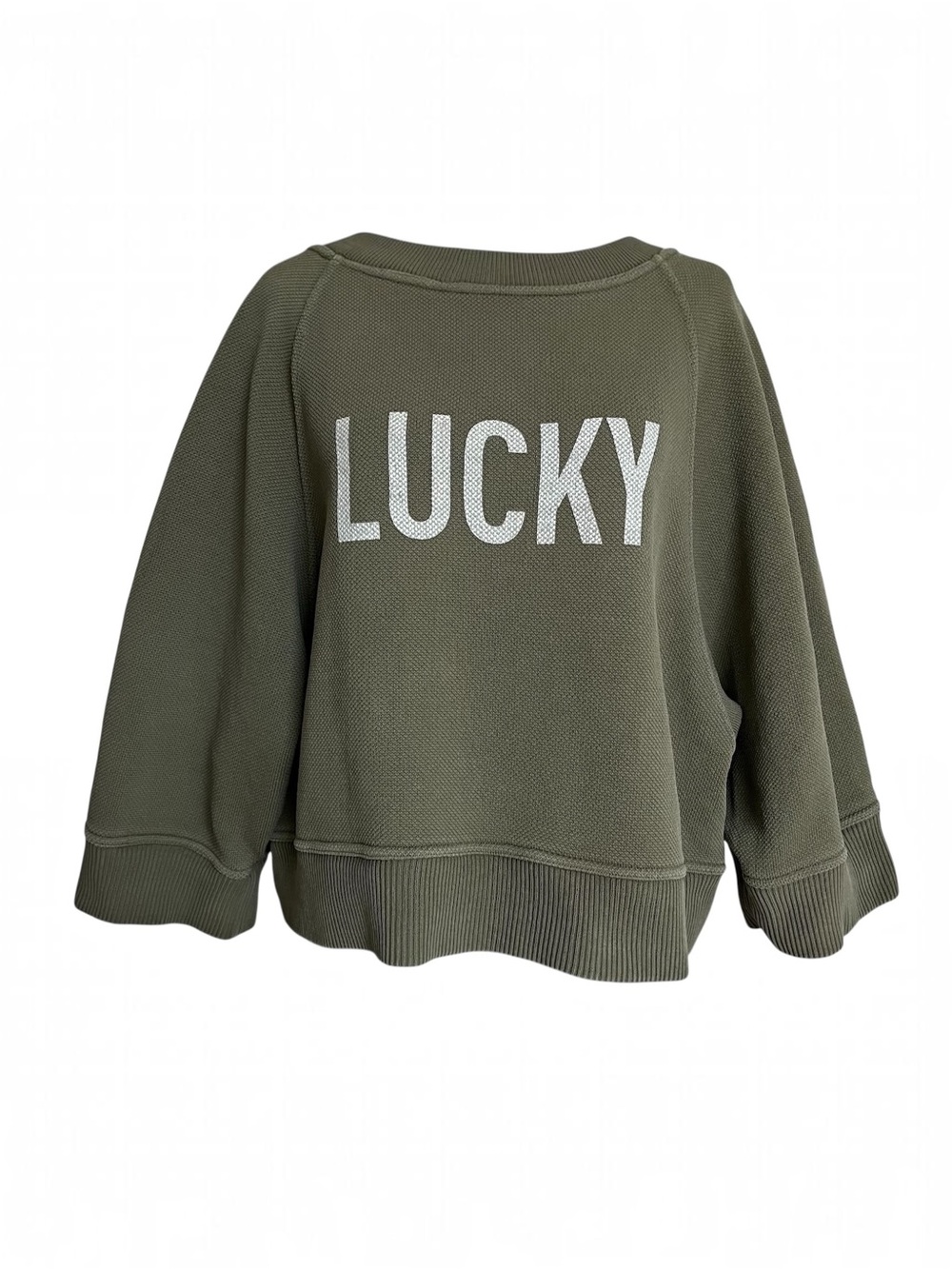Christian Dior Green Lucky Cropped Sweatshirt CD Logo Monogram With Bee 34 2 XS